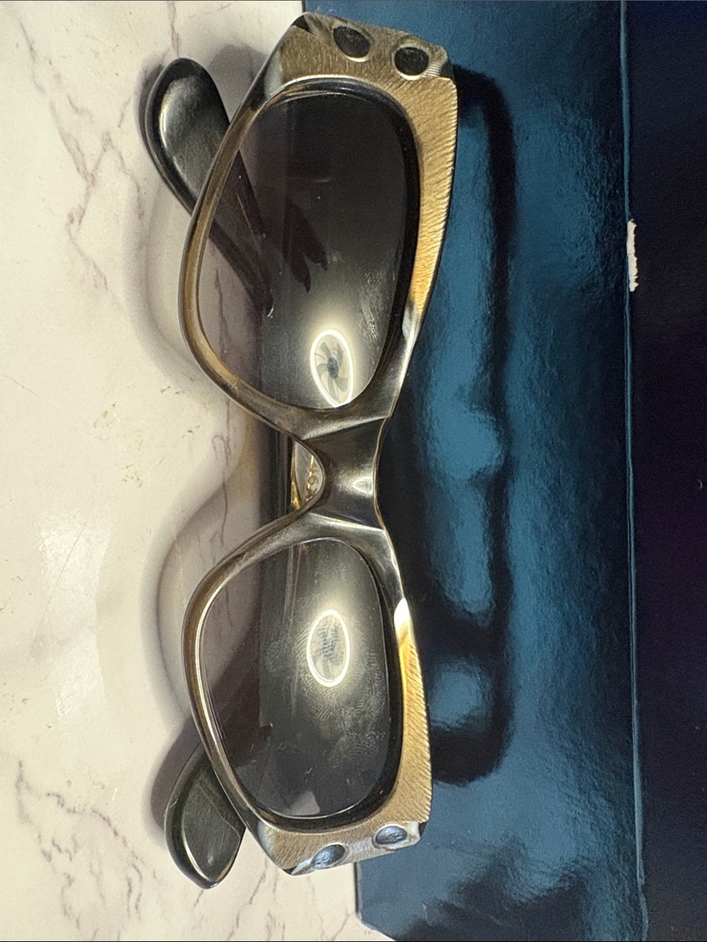 Black  Vintage 1960s Sunglasses with Gold Accents - Women's Fashion Shades